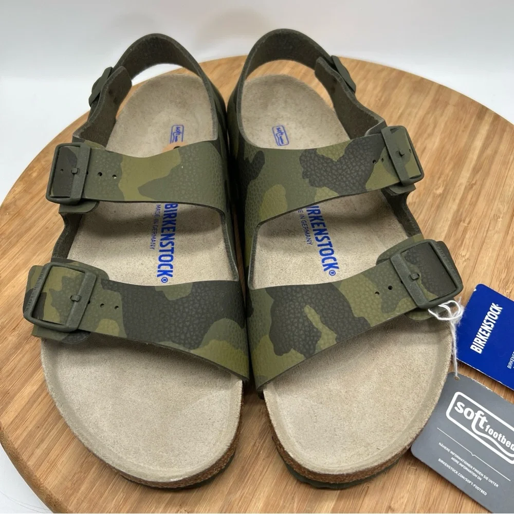 Birkenstock Arizona desert soil camo khaki green Birko-Flor 1016790 Men’s 13 New